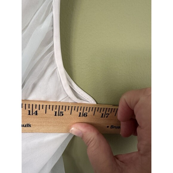 Vintage Shadowline Nightgown Petite Babydoll Teddy Blue Lace‎ Chiffon - Picture 9 of 12